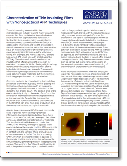 第一页预览Nanoelectrical表征的薄绝缘膜和AFM PDF