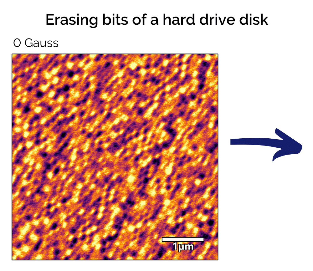 擦除硬盘磁盘AFM图像0高斯