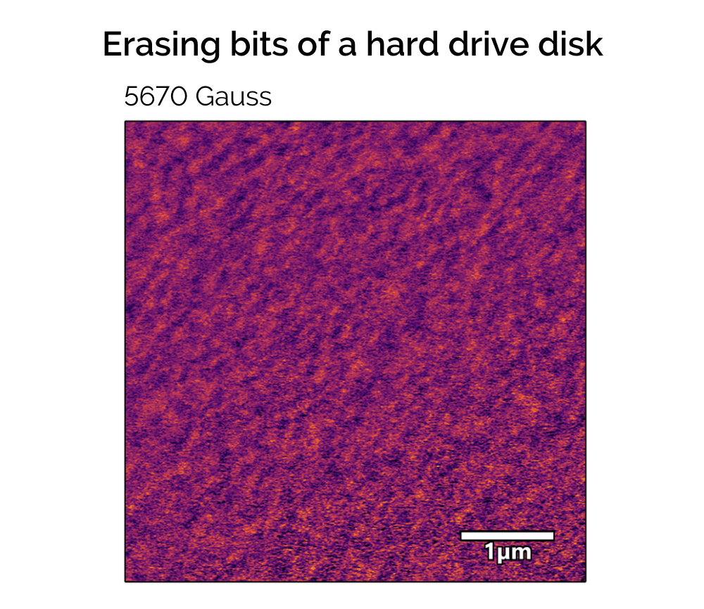 擦除硬盘磁盘AFM图像5670高斯的钻头